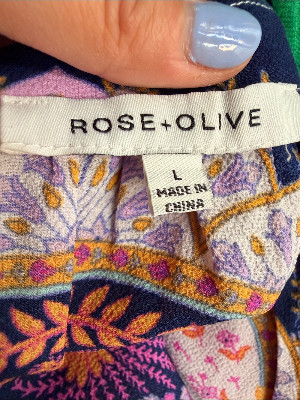 Rose + Olive Boho Paisley Border Print Tassel Tie Tank Top Large Resort Coastal - Picture 7 of 8